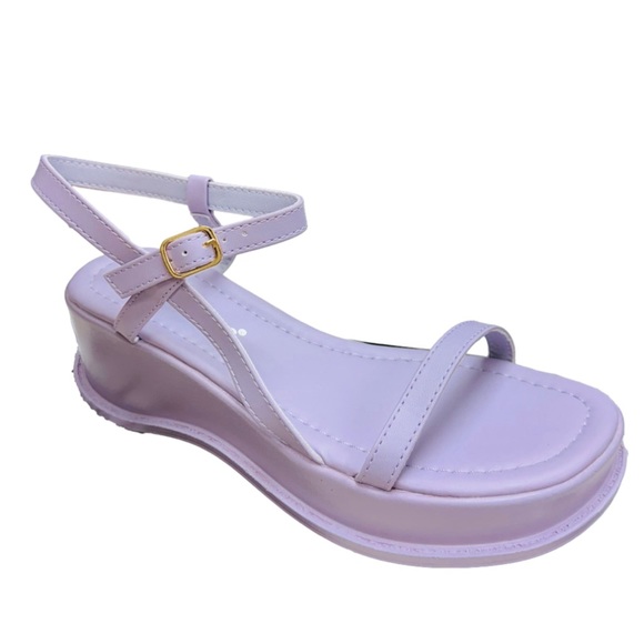 Purple platform sandal wedge - Picture 1 of 5
